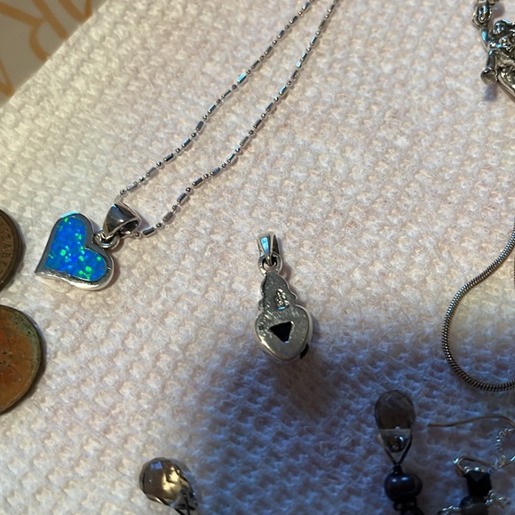 NWOT sterling pendant Iolite and pearl - Picture 4 of 4